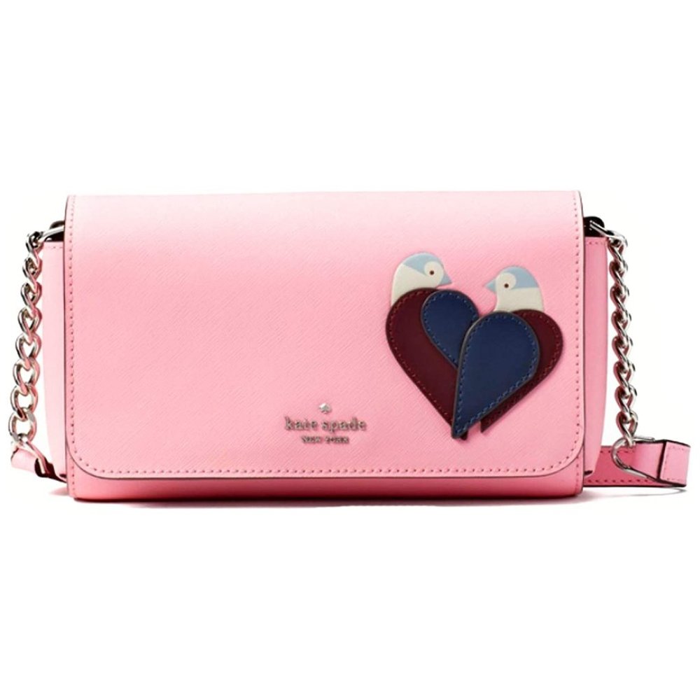 NWT Kate Spade Love Birds Neon Peony Small Flap Crossbody Bag New With Tags